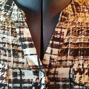 Timeline Fashion 4 Button V Neck Blouse